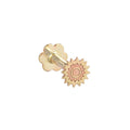 Piercing labret cartilage soleil en or 9 carats