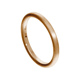 Petite bague empilable en argent sterling plaqué or rose mat