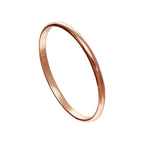 Petite bague empilable en argent sterling plaqué or rose de 1 mm