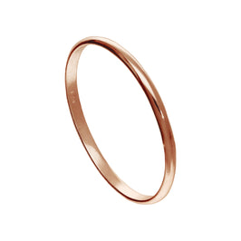 Petite bague empilable en argent sterling plaqué or rose de 1 mm