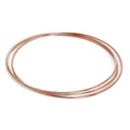 Bracelet jonc triple russe en argent sterling plaqué or rose, taille jeune fille