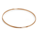 Bracelet simple en argent sterling plaqué or rose de 3 mm