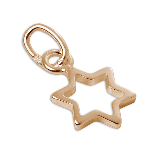 Petite breloque étoile en argent sterling plaqué or rose
