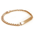 Bracelet gourmette en argent sterling plaqué or rose de 7 mm