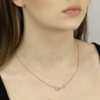 Collier Love en argent sterling plaqué or rose 40,6 cm + 5,1 cm