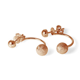 Boucles d'oreilles créoles en argent sterling plaqué or rose