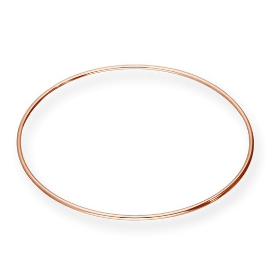 Bracelet jonc rond en argent sterling plaqué or rose de 68 mm