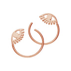 Boucles d'oreilles à œil en argent sterling plaqué or rose