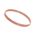Bracelet jonc gravable en argent sterling plaqué or rose de 67 mm