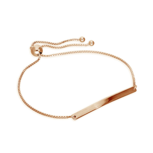 Bracelet ajustable en argent sterling plaqué or rose