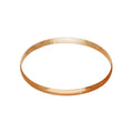 Bracelet jonc rond uni en argent sterling plaqué or rose de 65 mm