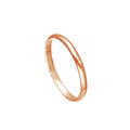 Alliance en argent sterling plaqué or rose de 2 mm, tailles 43 - 65