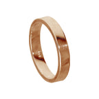 Alliance en argent sterling plaqué or rose de 4 mm, taille 48 - 69