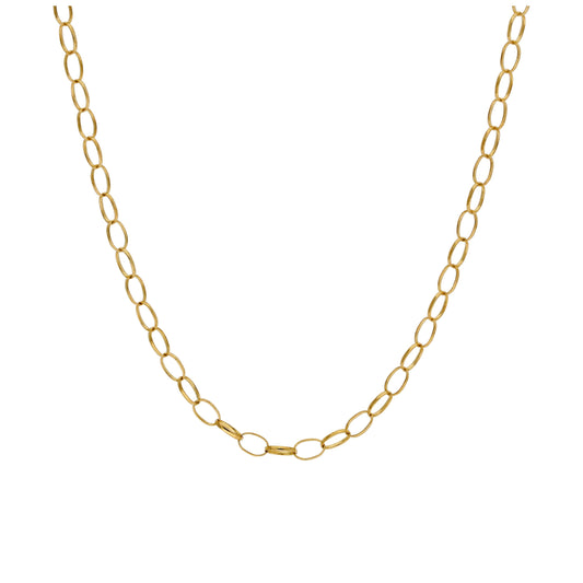 Collier chaîne Belcher ovale en or 9 carats de 2,65 mm, 45,7 à 55,9 cm