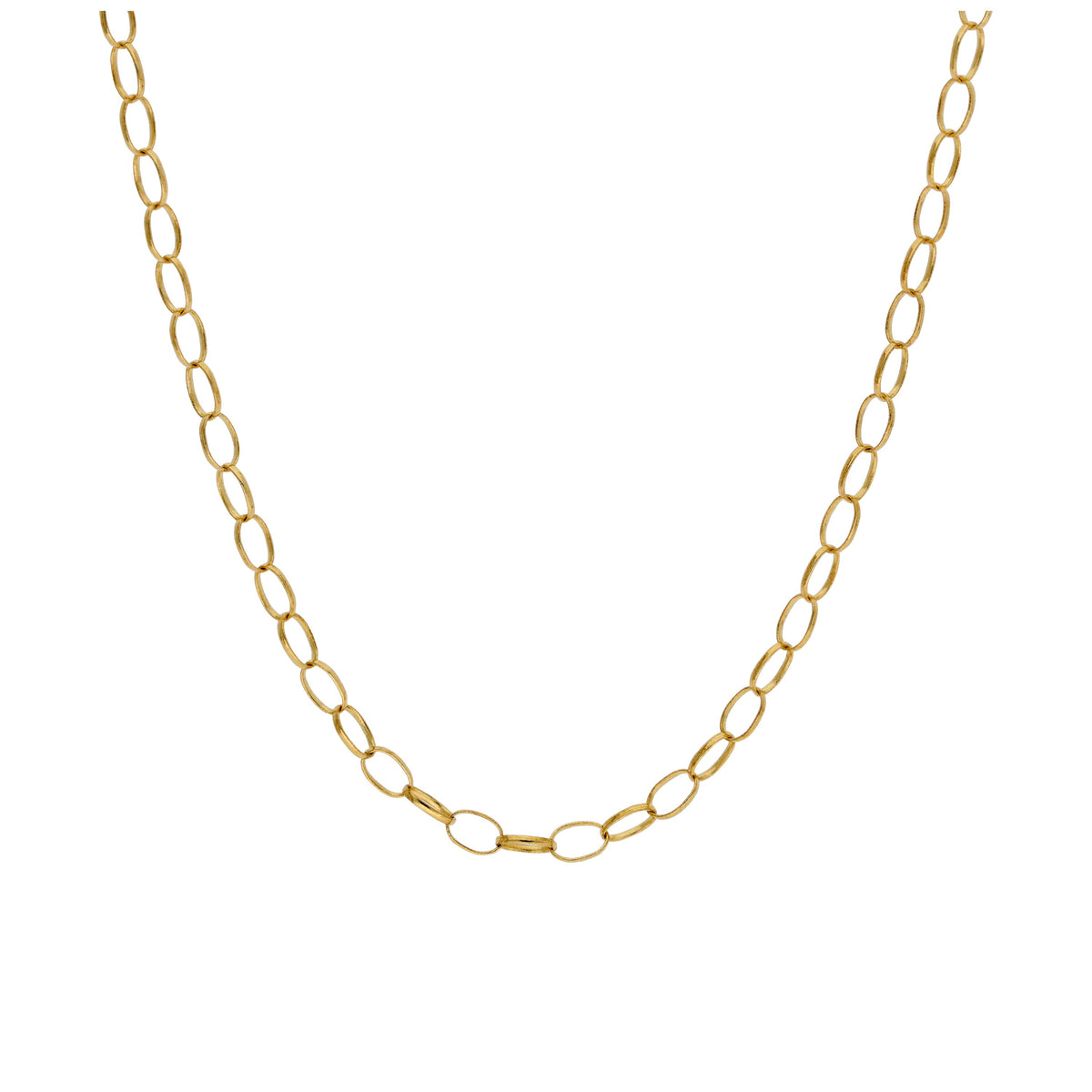 Collier chaîne Belcher ovale en or 9 carats de 2,65 mm, 45,7 à 55,9 cm