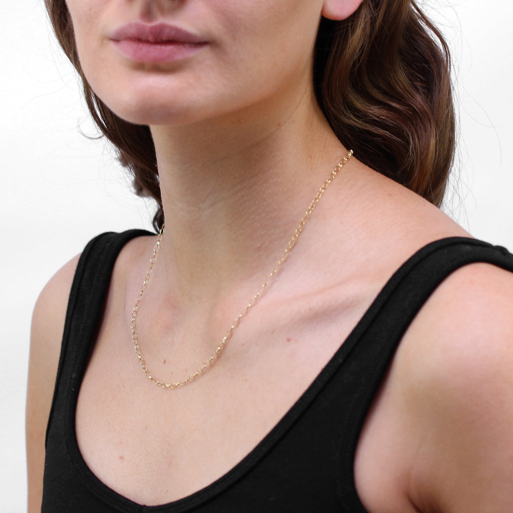 Collier chaîne Belcher ovale en or 9 carats de 2,65 mm, 45,7 à 55,9 cm