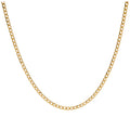 Collier chaîne gourmette plate à facettes en or 9 carats de 1,3 mm, 45,7 à 61 cm