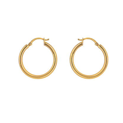 Boucles d'oreilles créoles légères à charnière en or 9 carats de 10 mm à 70 mm