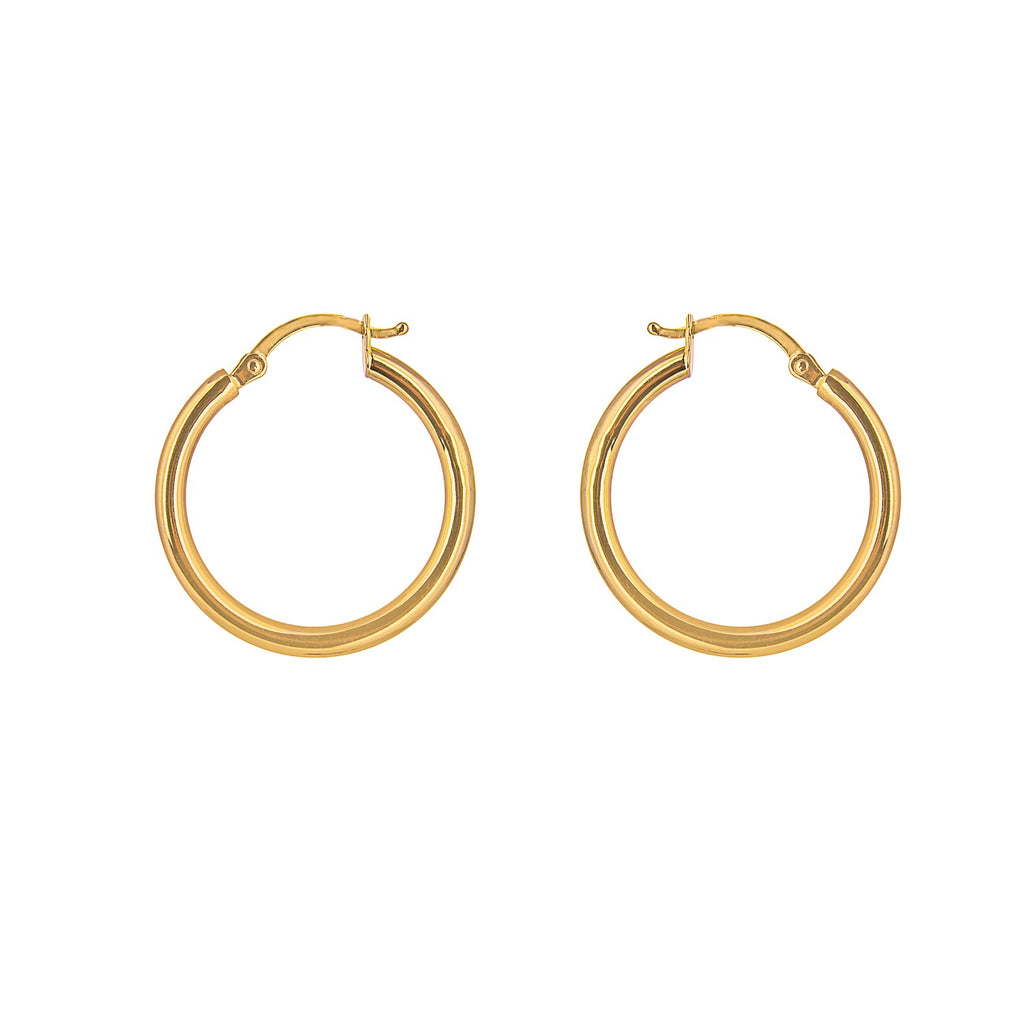 Boucles d'oreilles créoles légères à charnière en or 9 carats de 10 mm à 70 mm
