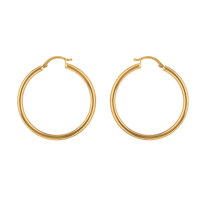 Boucles d'oreilles créoles légères à charnière en or 9 carats de 10 mm à 70 mm