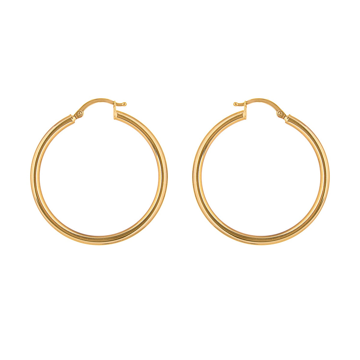 Boucles d'oreilles créoles légères à charnière en or 9 carats de 10 mm à 70 mm