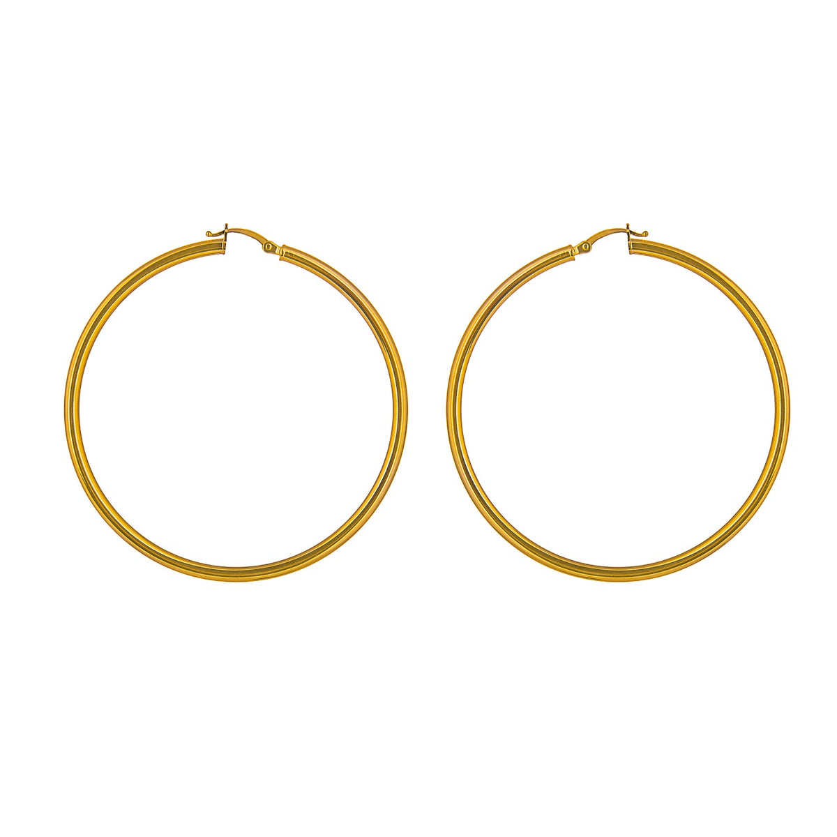 Boucles d'oreilles créoles légères à charnière en or 9 carats de 10 mm à 70 mm