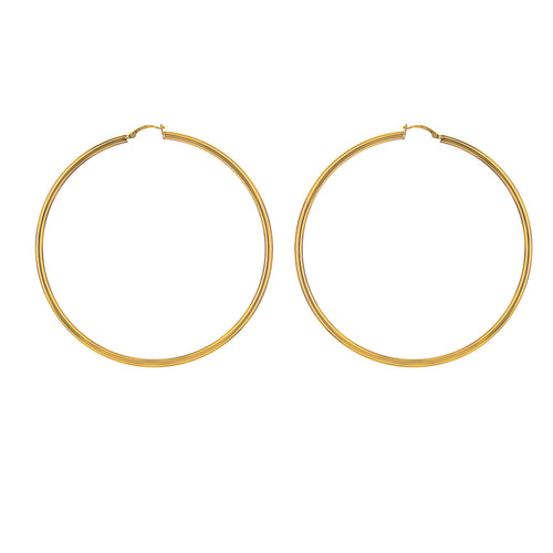Boucles d'oreilles créoles légères à charnière en or 9 carats de 10 mm à 70 mm