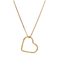 Collier cœur flottant torsadé en or 9 carats
