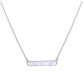 Collier en argent sterling avec barre en nacre de 45,7 cm