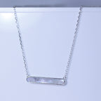 Collier en argent sterling avec barre en nacre de 45,7 cm