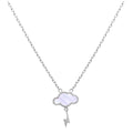 Collier en argent sterling avec nuage éclair et nacre