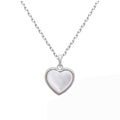 Collier cœur en argent sterling et nacre de 45,7 cm