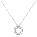 Collier cercle karma en argent sterling et nacre, 45,7 cm