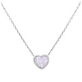 Collier cœur en argent sterling et nacre de 45,7 cm