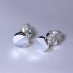 Boucles d'oreilles rondes en argent sterling et nacre fendue