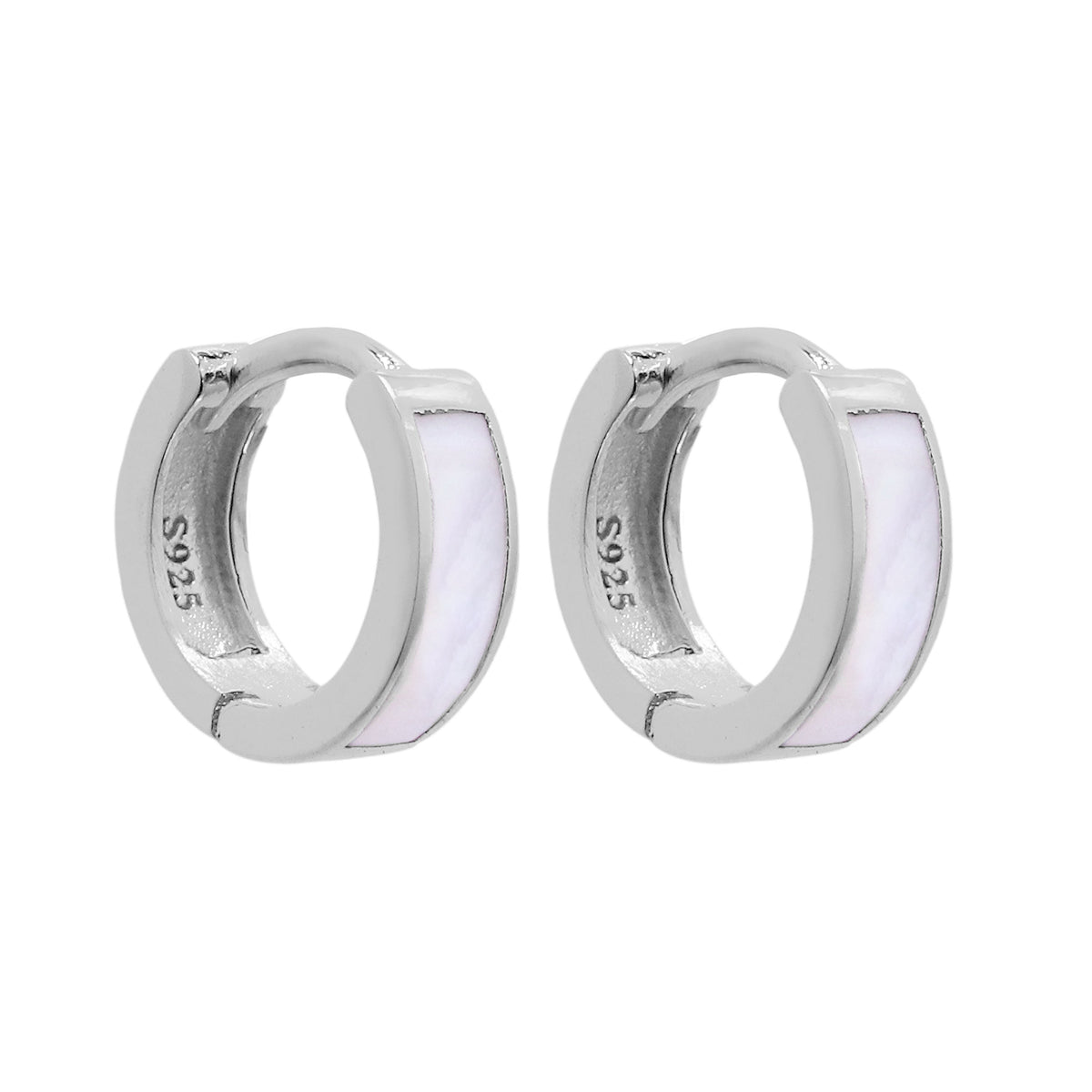 Boucles d'oreilles créoles à charnière en argent sterling de 10 mm