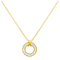 Collier Karma en argent sterling plaqué or et nacre