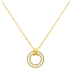 Collier Karma en argent sterling plaqué or et nacre