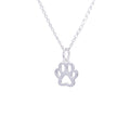 Collier en argent sterling avec empreinte de patte, 35,6 à 55,9 cm