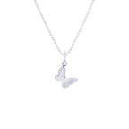 Collier papillon 3D en argent sterling uni de 35 à 55 cm
