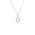 Collier soleil ouvert en argent sterling et zircone cubique de 35 à 81 cm
