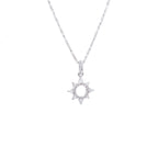 Collier soleil ouvert en argent sterling et zircone cubique de 35 à 81 cm