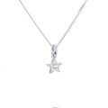 Collier étoile minuscule en argent sterling et cristal CZ de 35 à 81 cm