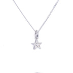 Collier étoile minuscule en argent sterling et cristal CZ de 35 à 81 cm