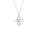 Collier trèfle à quatre feuilles en argent sterling et perles de 35 à 55 cm