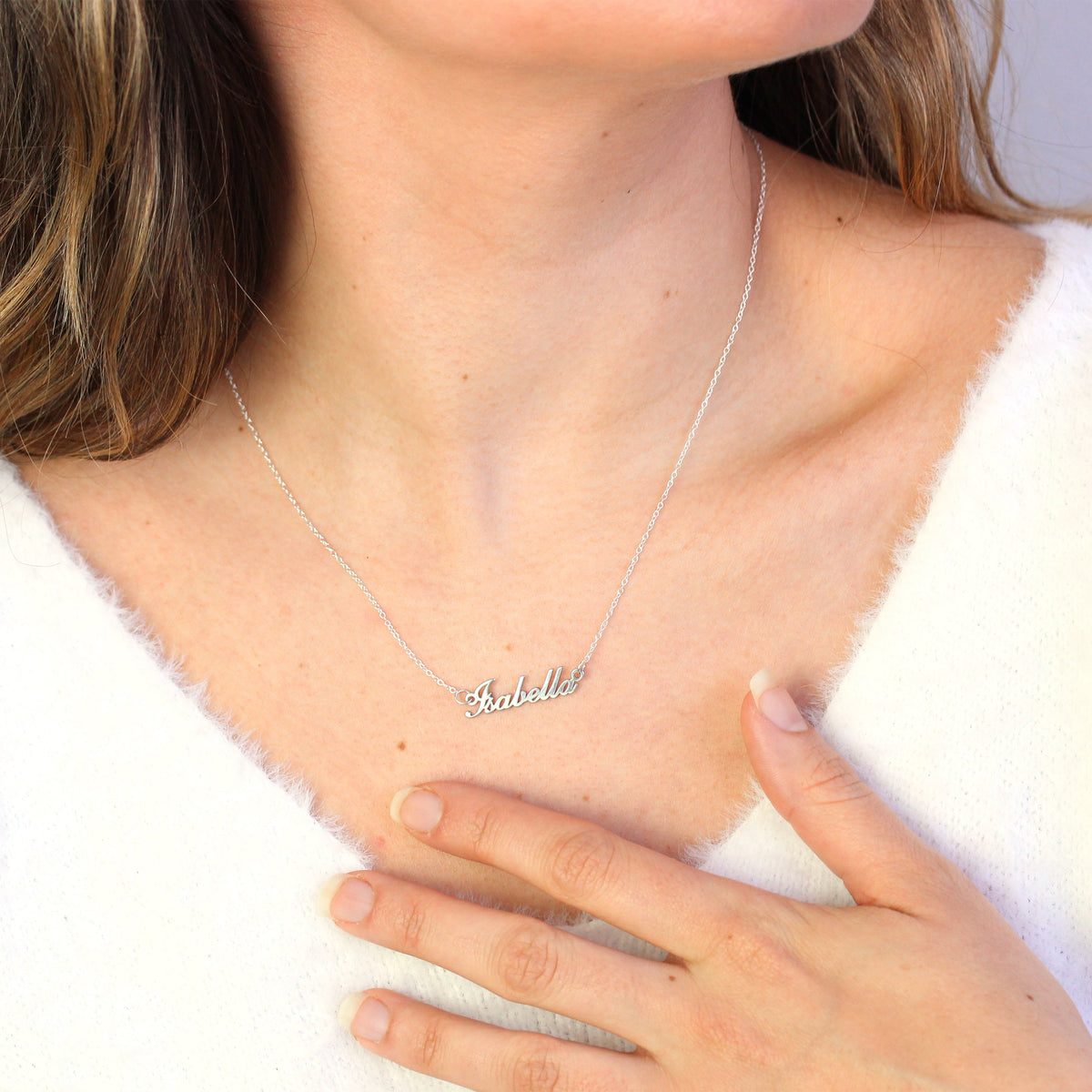 Collier personnalisé en argent sterling avec nom