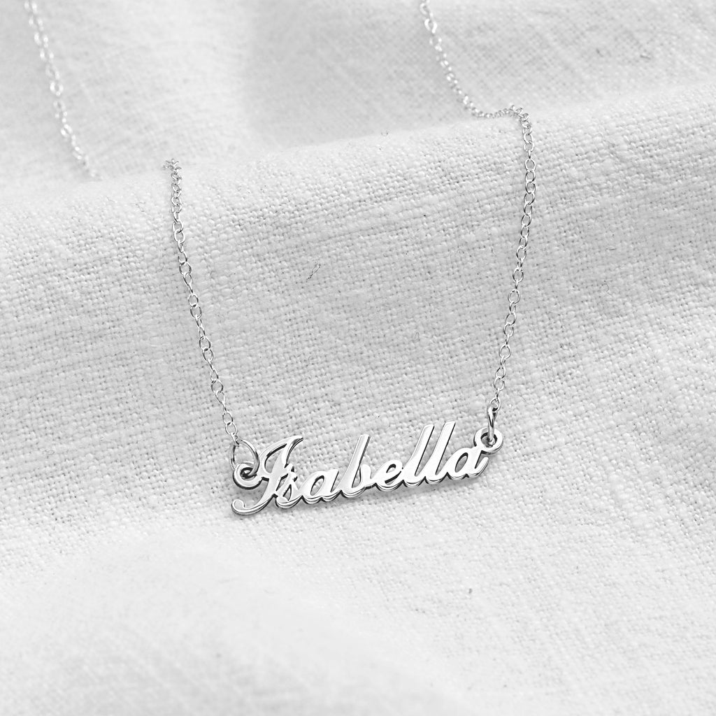 Collier personnalisé en argent sterling avec nom