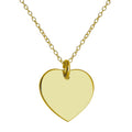Collier en argent sterling plaqué or avec cœur gravable 40,6 cm x 55,9 cm