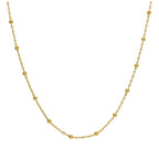 Collier chaîne à billes en or 9 carats, 45 cm