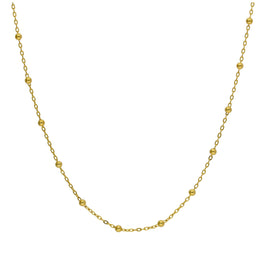 Collier chaîne à billes en or 9 carats, 45 cm